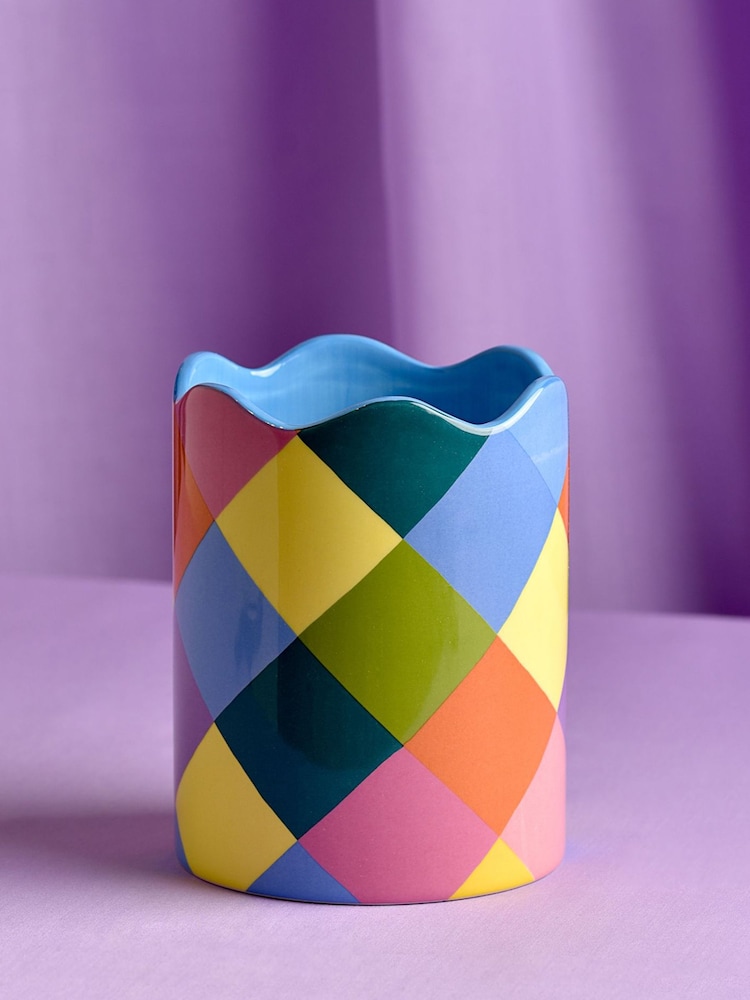 Widdop Multi Coloured Plant Pot - Image 1 of 2 Widdop Multi Coloured Plant Pot - Image 1 of 2