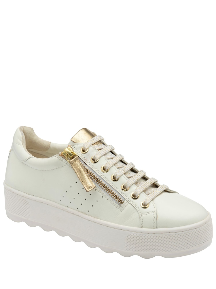 Ravel White Zip Up Casual Trainers - Image 1 of 4