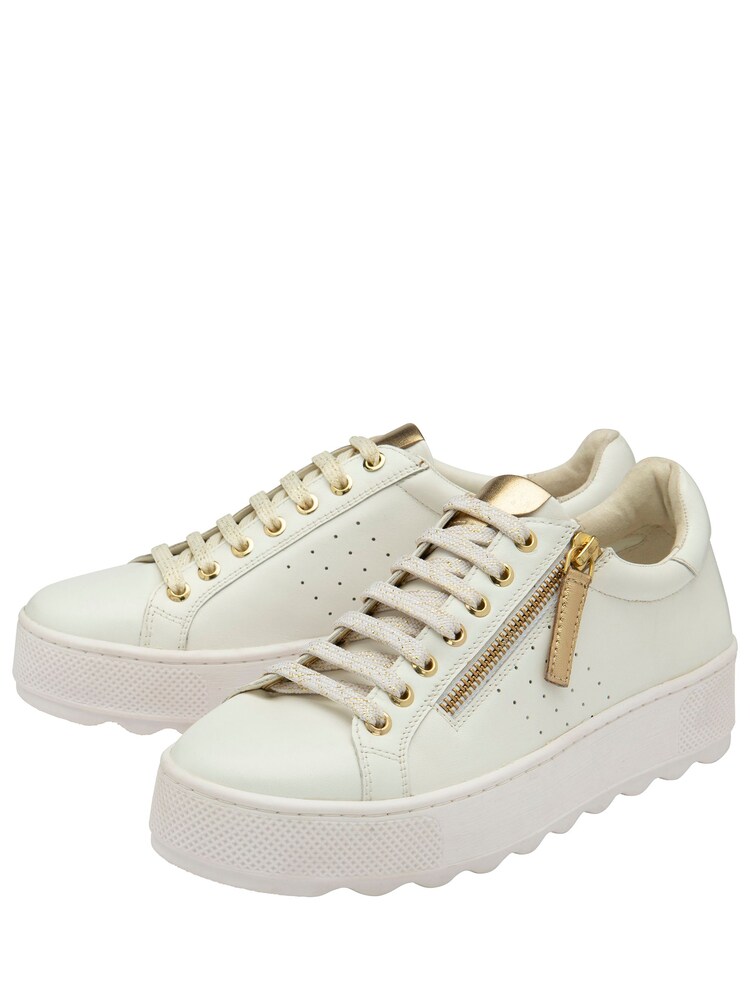 Ravel White Zip Up Casual Trainers - Image 2 of 4