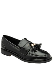 Ravel Black Tassle Trim Loafers Shoes - Image 1 of 4