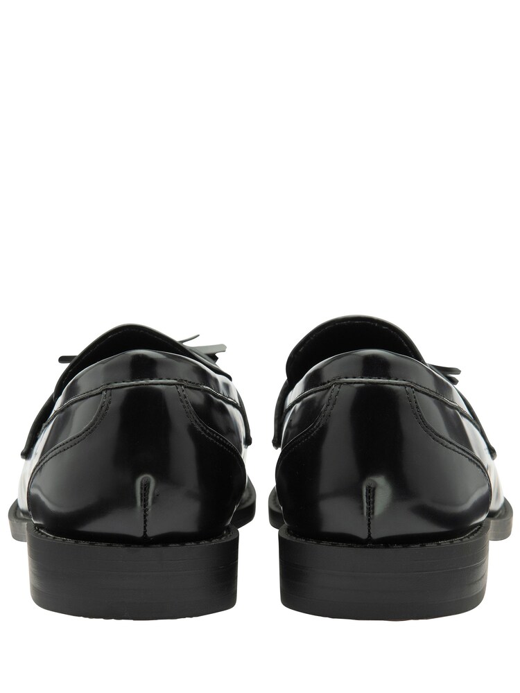 Ravel Black Tassle Trim Loafers Shoes - Image 3 of 4