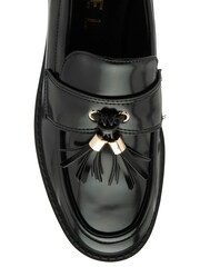 Ravel Black Tassle Trim Loafers Shoes - Image 4 of 4
