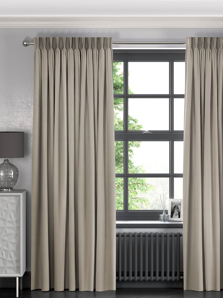 Truffle Natural Imogen Made To Measure Curtains - Image 1 of 8