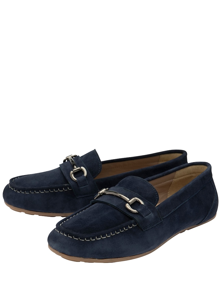 Ravel Blue Leather Driving Shoes Loafers - Image 2 of 4