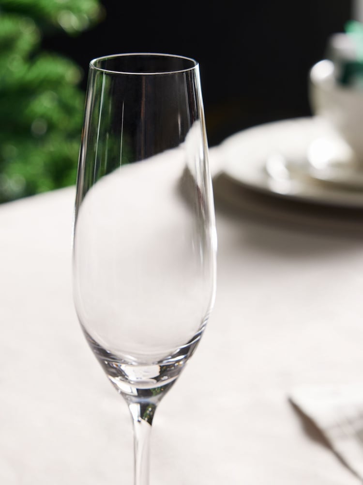 Clear Nova Flute Glasses Set of 4 Champagne Flute Glasses - Image 3 of 3 Clear Nova Flute Glasses Set of 4 Champagne Flute Glasses - Image 3 of 3