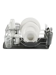 Tower Grey Compact 2 Tier Dish Rack With Cutlery Holder - Image 3 of 4
