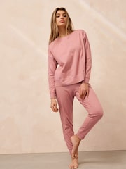 Pink Floral Cotton Long Sleeve Pyjamas - Image 1 of 8