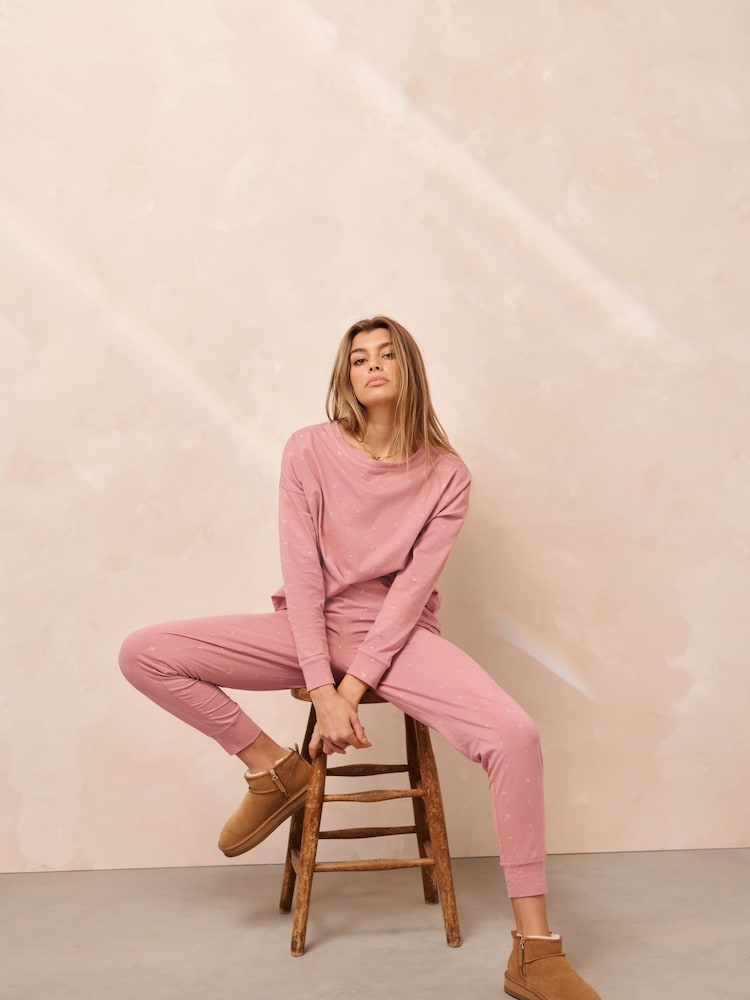 Pink Floral Cotton Long Sleeve Pyjamas - Image 2 of 8