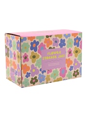 Widdop Set of 2 Multi Coloured Flower Storage Jars - Image 4 of 4