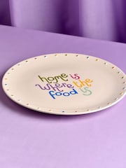 Widdop White Circle Platter - Home Is Where The Food Is - Image 1 of 2