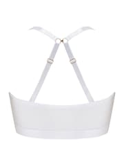 Pour Moi White India Front Fastening Underwired Bralette - Image 4 of 4