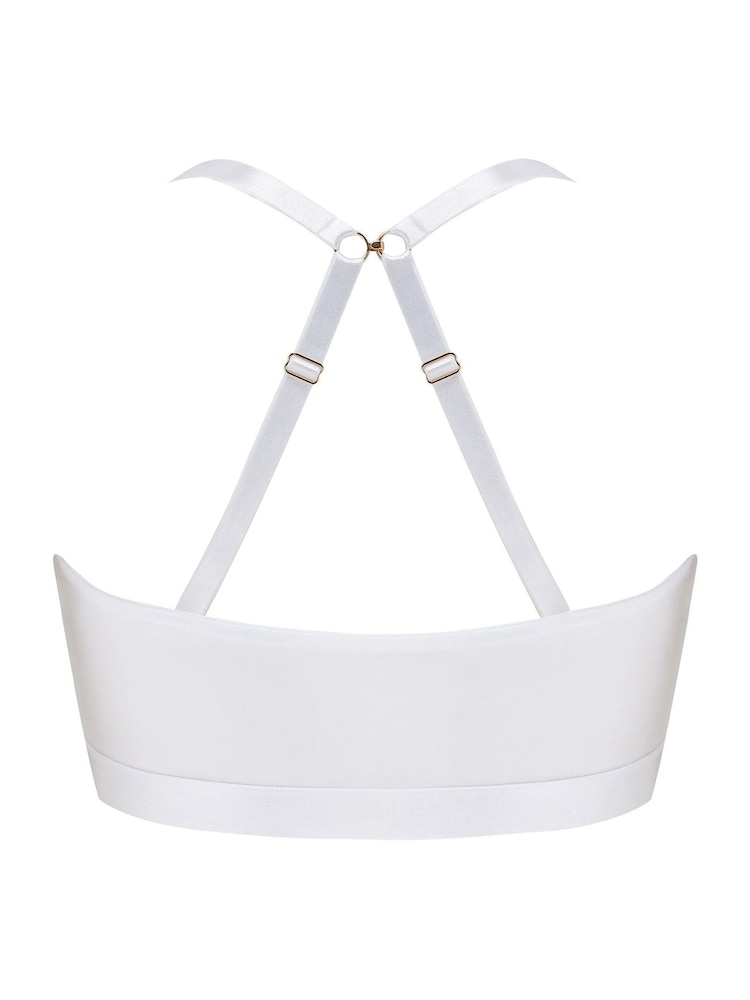 Pour Moi White India Front Fastening Underwired Bralette - Image 4 of 4