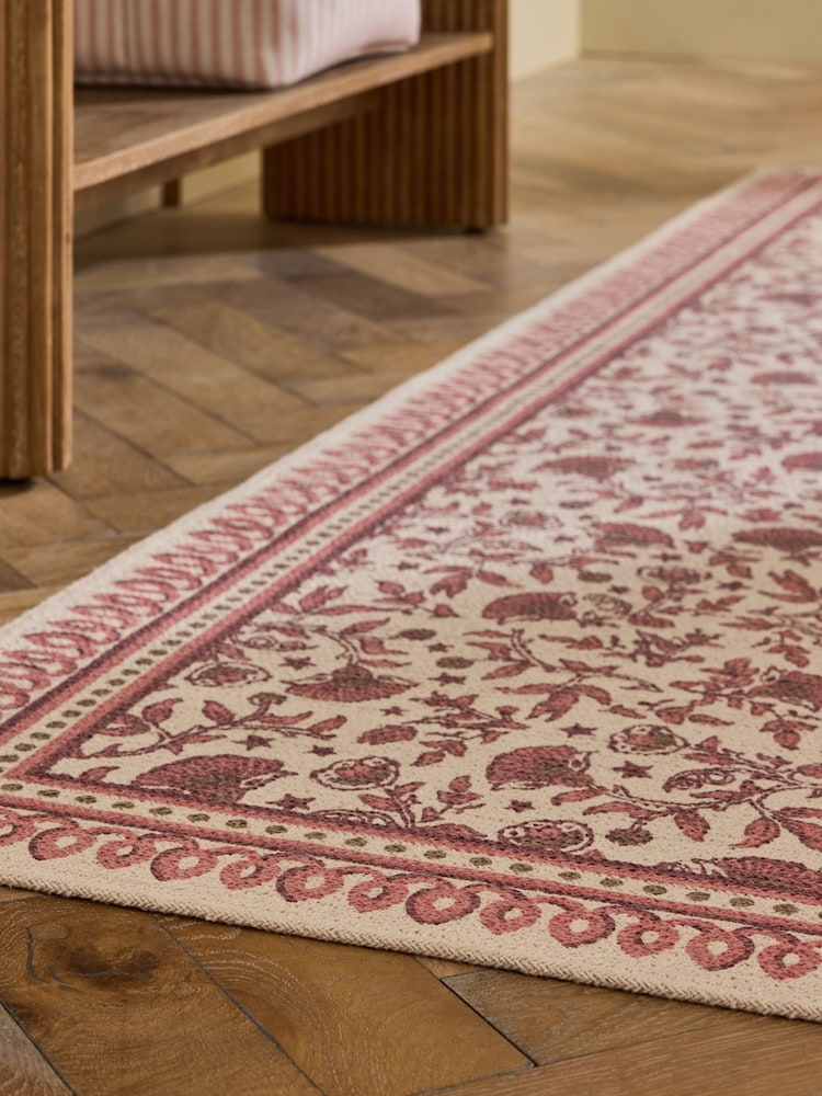 Pink Mabel Woodblock Runner - Image 2 of 4
