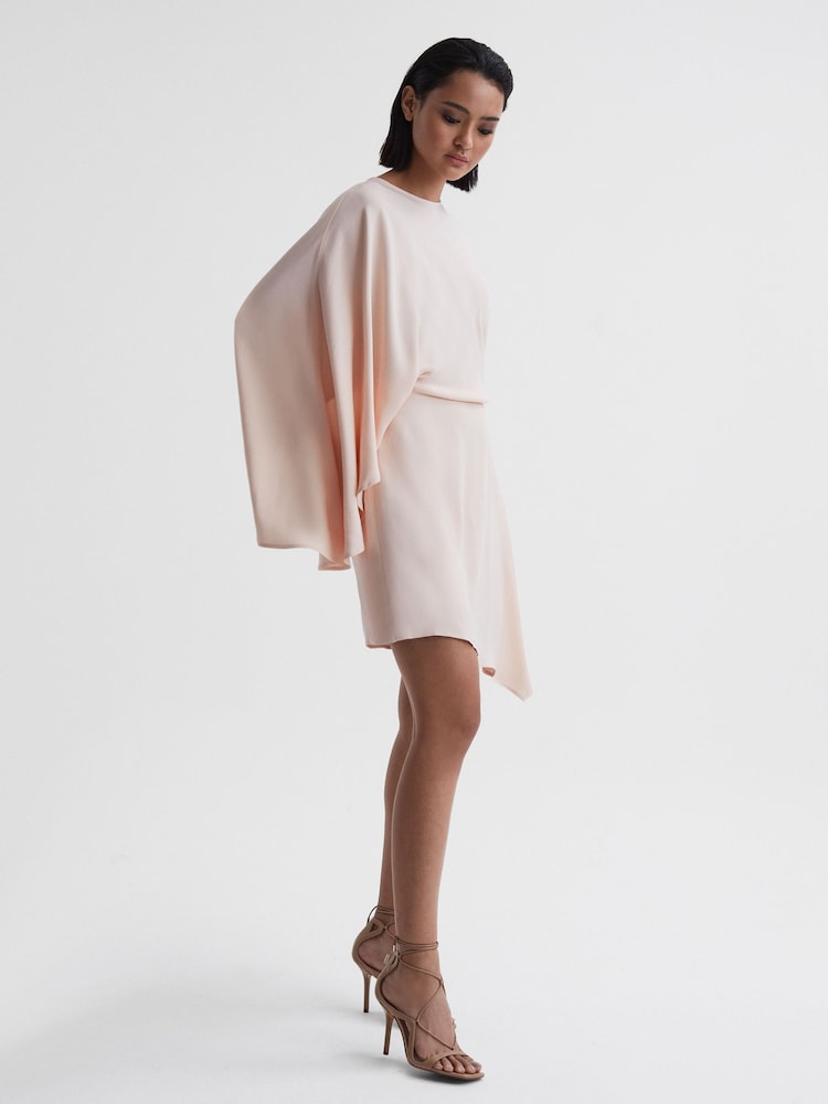 Reiss Christy Asymmetrisches Minikleid mit Flügelärmeln - Bild 1 von 4