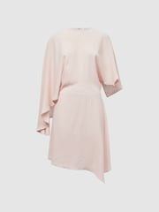 Reiss Christy Asymmetrisches Minikleid mit Flügelärmeln - Bild 2 von 4