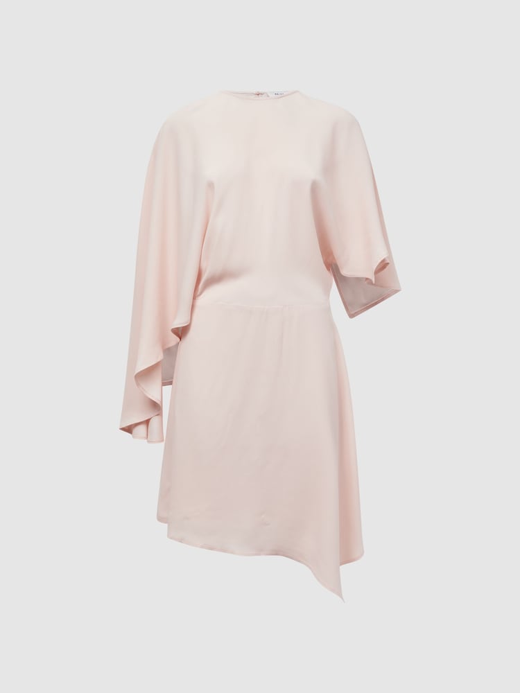 Reiss Christy Asymmetrisches Minikleid mit Flügelärmeln - Bild 2 von 4