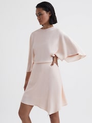 Reiss Christy Asymmetrisches Minikleid mit Flügelärmeln - Bild 4 von 4