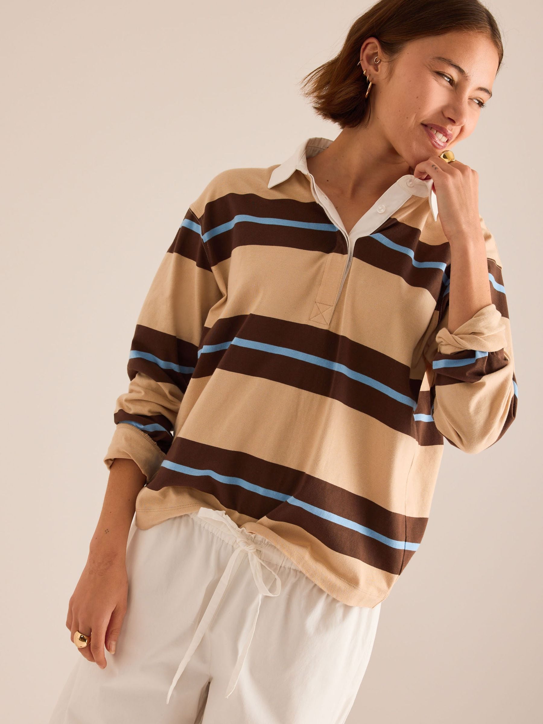 Buy Anthropologie Brown Stripe Rugby Shirt from Next USA