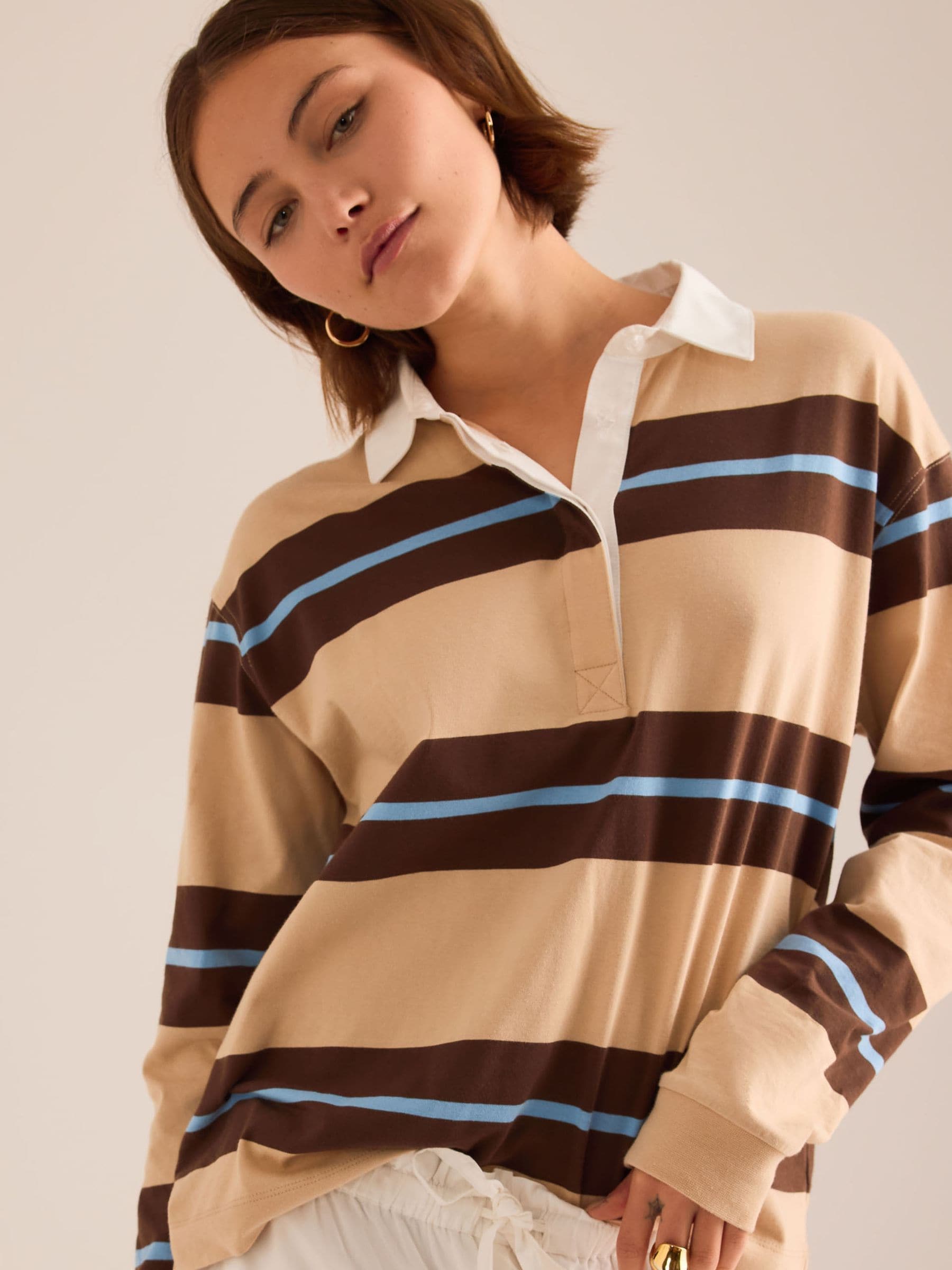 Buy Anthropologie Brown Stripe Rugby Shirt from Next USA