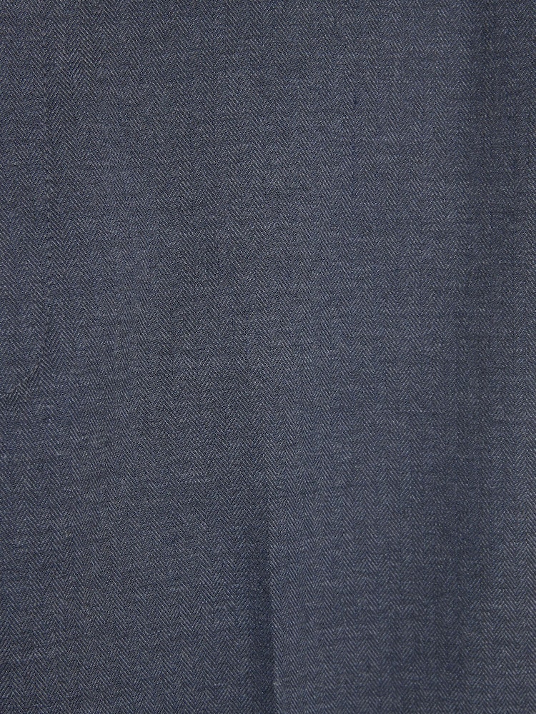 Blue Slim Fit Slim Fit Trimmed Herringbone Suit: Trousers - Image 6 of 6