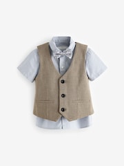 Tan Waistcoat, Shirt and Bow Tie Set (3mths-9yrs) - Image 4 of 7