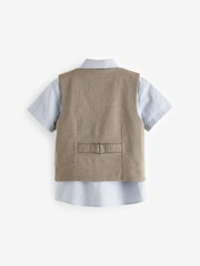 Tan Waistcoat, Shirt and Bow Tie Set (3mths-9yrs) - Image 5 of 7