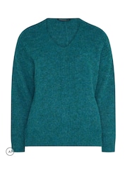 Evans Blue V-Neck Knitted Jumper - Image 5 of 6