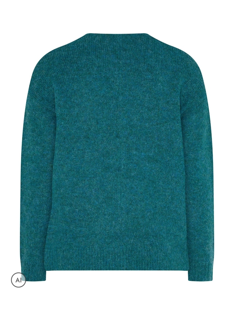 Evans Blue V-Neck Knitted Jumper - Image 6 of 6 Evans Blue V-Neck Knitted Jumper - Image 6 of 6