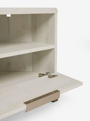 White Bronx Up to 46 inch Corner Oak Effect Slim TV Unit - Image 8 of 8