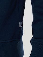 Saltwell Blue Denim Trim Funnel Neck Quarter Zip Fleece - Image 6 of 7