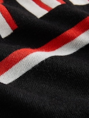 Black Apres Ski Slogan Long Sleeve Roll Neck Jumper - Image 2 of 3