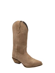 Ravel Light Brown Leather Calf High Cowboy Western Boots - Image 1 of 4