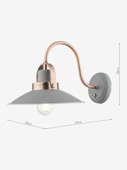 Dar Lighting Grey Liden Wall Light - Image 2 of 4