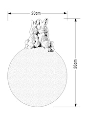 Grey Playful Rabbits Solar Ball Outdoor Light - Image 5 of 7
