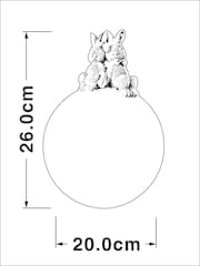 Grey Playful Rabbits Solar Ball Outdoor Light - Image 8 of 8