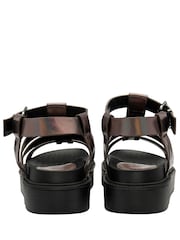 Ravel Metallic Fisherman Sandals On a Flatform Wedge Unit - Image 3 of 4