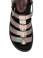 Ravel Metallic Fisherman Sandals On a Flatform Wedge Unit - Image 4 of 4