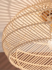 Natural Tahiti Flush Ceiling Light - Image 3 of 6