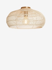 Natural Tahiti Flush Ceiling Light - Image 4 of 6