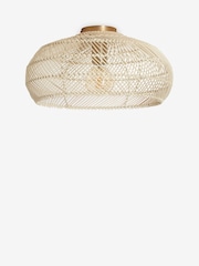 Natural Tahiti Flush Ceiling Light - Image 5 of 6
