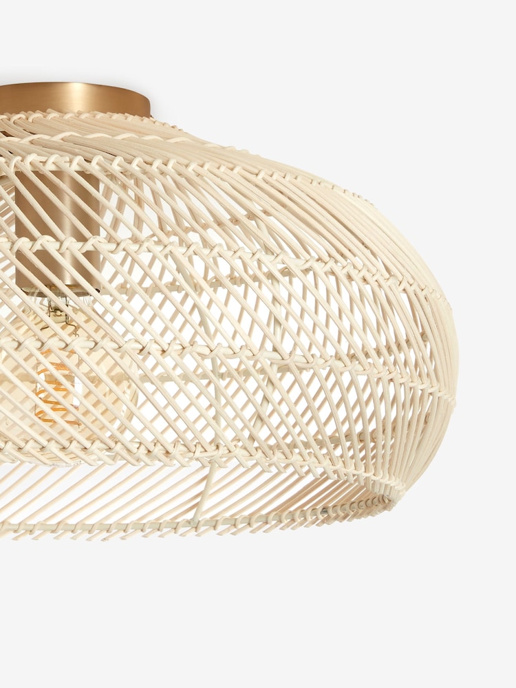 Natural Tahiti Flush Ceiling Light - Image 6 of 6