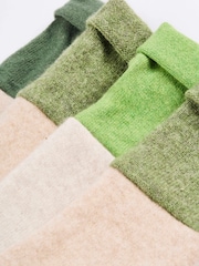 Celtic & Co. Green Cashmere Fingerless Center Split Gloves - Image 7 of 7