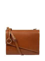 Conkca Tan Brown 'Heron' Leather Cross-Body Bag - Image 3 of 6