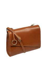 Conkca Tan Brown 'Heron' Leather Cross-Body Bag - Image 5 of 6