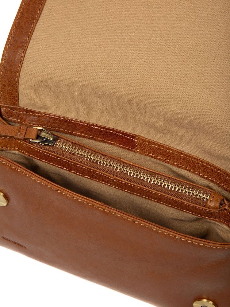 Conkca Tan Brown 'Heron' Leather Cross-Body Bag - Image 6 of 6 Conkca Tan Brown 'Heron' Leather Cross-Body Bag - Image 6 of 6
