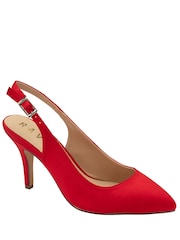 Ravel Red Slingback Shoes On a Kitten Heels - Image 1 of 4