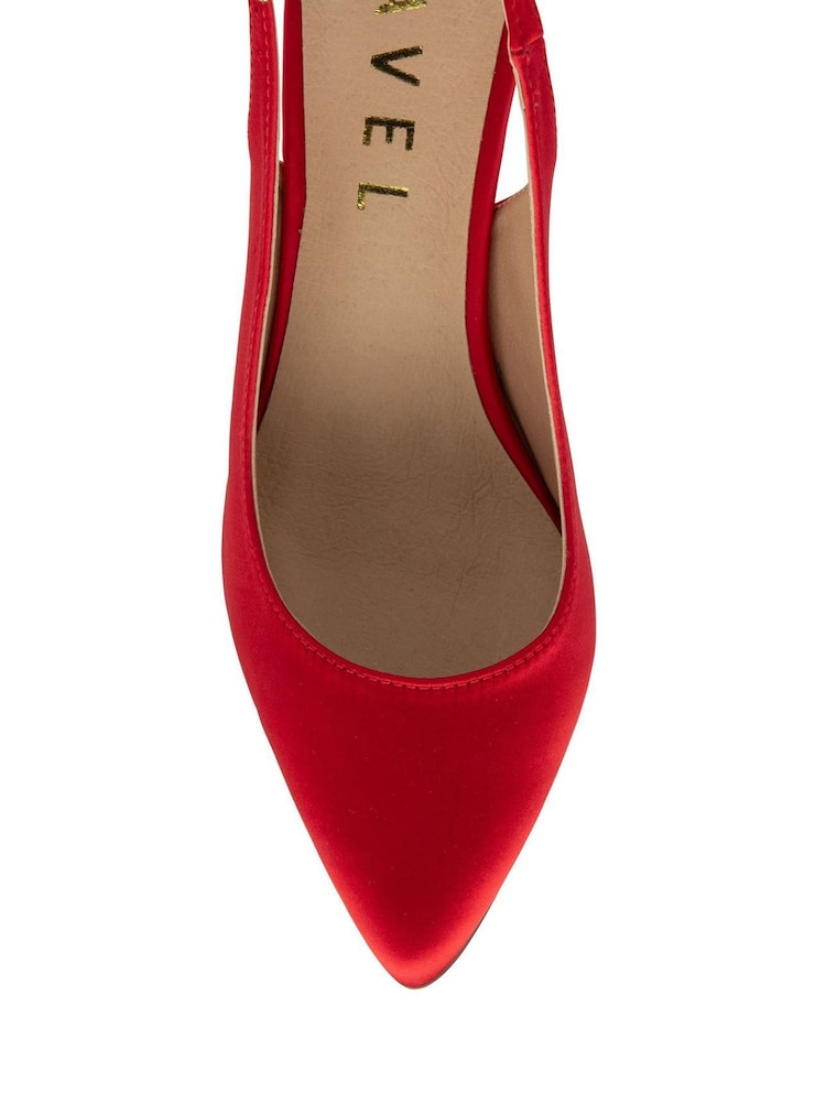 Ravel Red Slingback Shoes On a Kitten Heels - Image 4 of 4