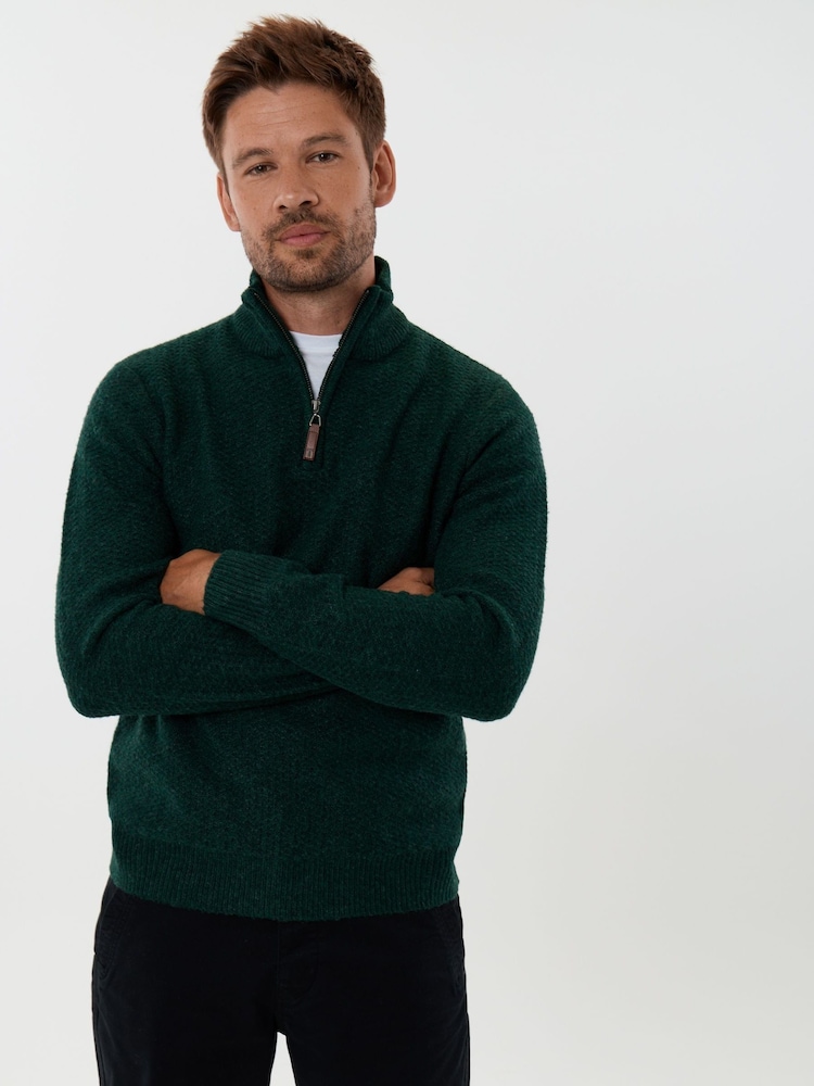 Saltwell Honeycomb Stitch Quarter Zip Jumper - Bild 1 av 5 Saltwell Honeycomb Stitch Quarter Zip Jumper - Bild 1 av 5