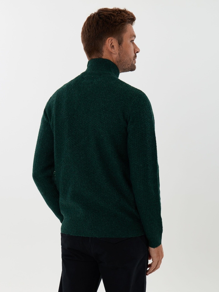 Saltwell Honeycomb Stitch Quarter Zip Jumper - Bild 2 av 5 Saltwell Honeycomb Stitch Quarter Zip Jumper - Bild 2 av 5