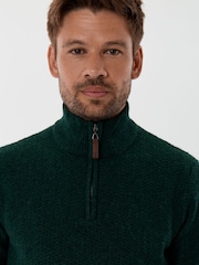 Saltwell Honeycomb Stitch Quarter Zip Jumper - Bild 4 av 5